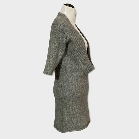 3.1 Phillip Lim Cashmere Deep V Neck Sweater Tunic - Gray - Small - Picture 6 of 11